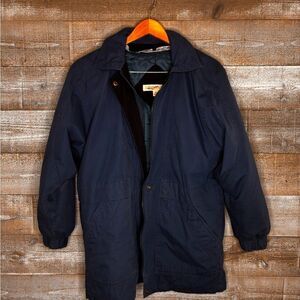 London Fog small womens blue zip up winter Jacket bomber coat